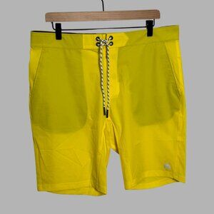 Greyson Indian Wells Board Swim Shorts Blaze Yellow Men's Size 36 New With Tags